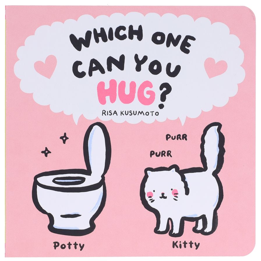 Cover of the board book "Which One Can You Hug?" by Risa Kusumoto